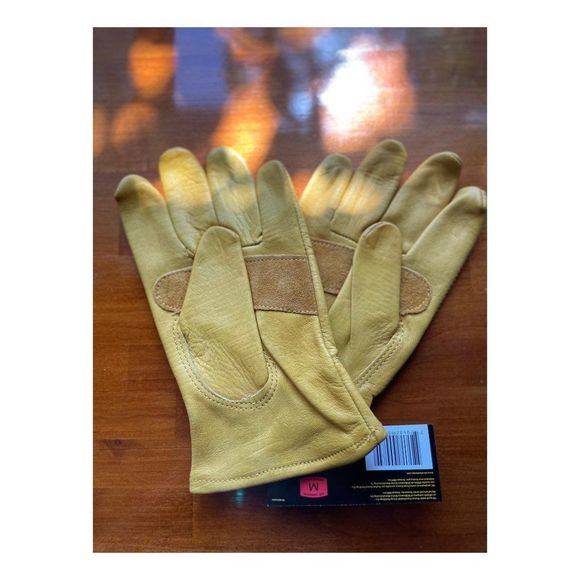 Terra Cowhide Leather Work Gloves Tan NWT Sz M - Picture 9 of 13